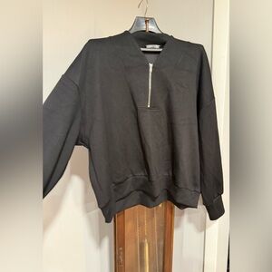 Cider Black Zip-Up Women's Sweatshirt